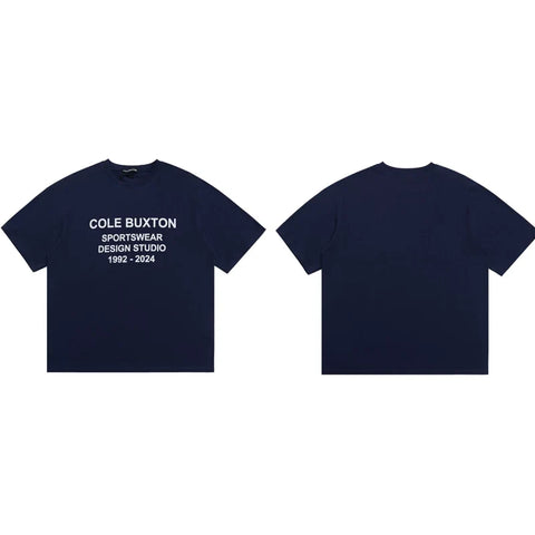 Cole Buxton Navy Sportswear Design Studio T-Shirt