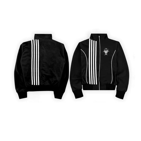From THE STREET: Street Light Asian Embroidered Four Bar Stand up Collar Jacket, Short Wide Coat, Men's and Women's Trendy