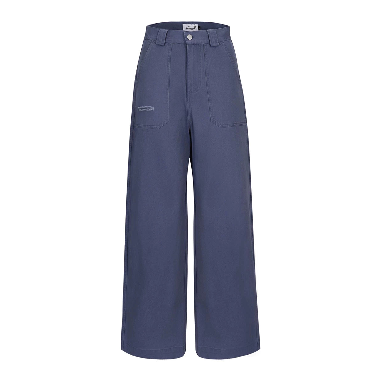 From THE STREET, a street prank sticker from baggy, loose French work pants, casual pants, same style as Luo Yan