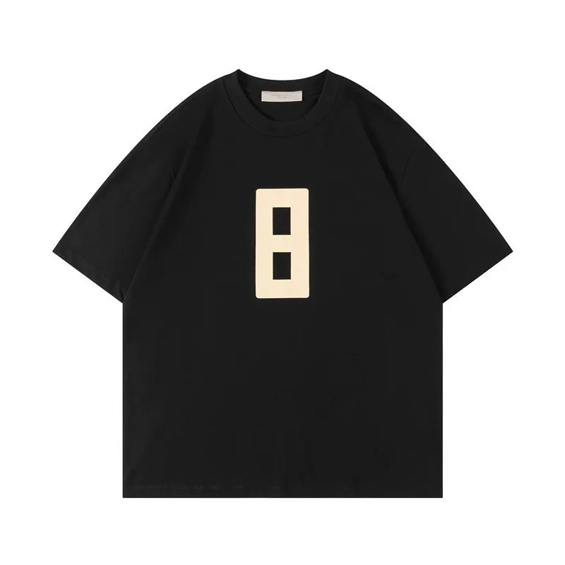 FEAR OF GOD FOG Main Line Season 8 Flocked Number 8 Unisex Loose Tee
