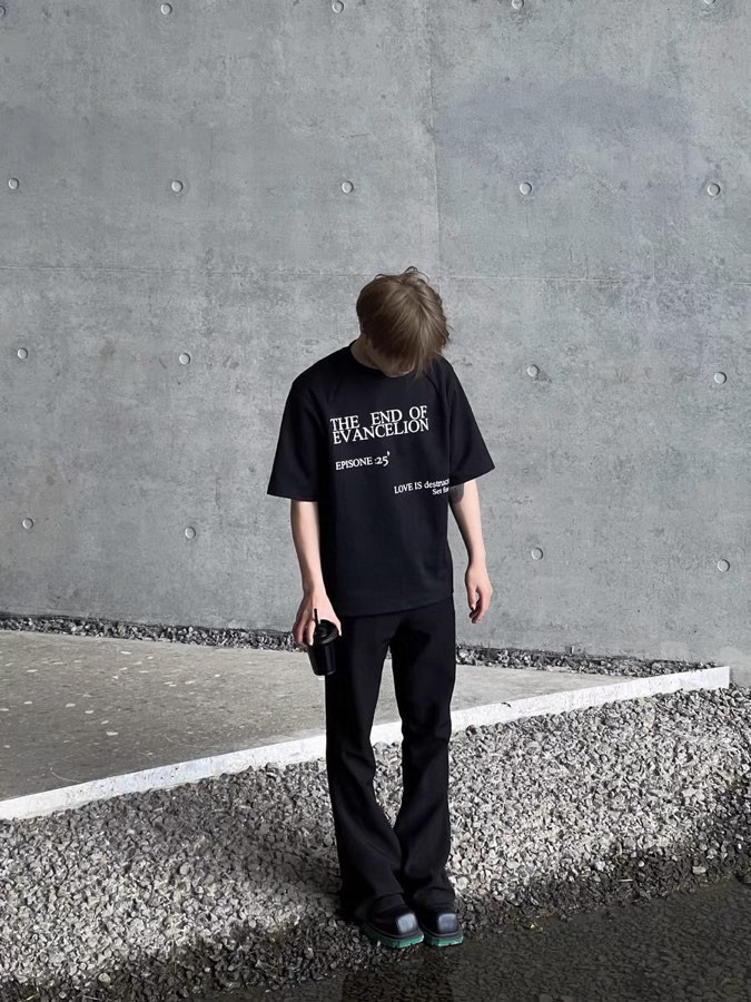 TSAOOJ \"Don't find me to borrow money\" American high street slogan short -sleeved Cleanfit heavy cotton half -sleeved T -shirt