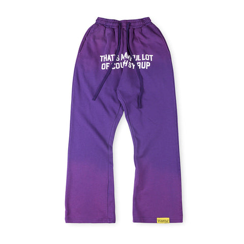 That's A Awful Lot Of Cough Syrup Gradient Sweatpants - Purple