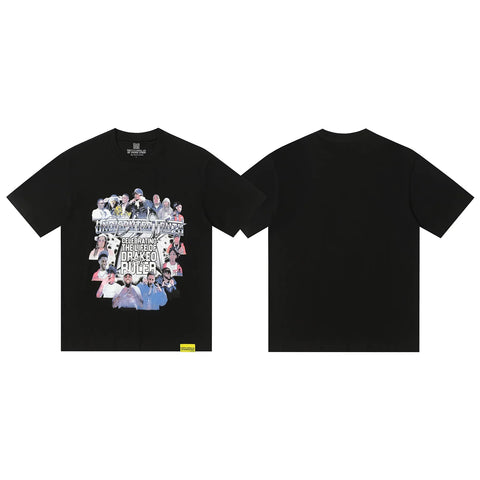 That's A Awful Lot Of Cough Syrup Photo Collage Graphic T-Shirt - Black