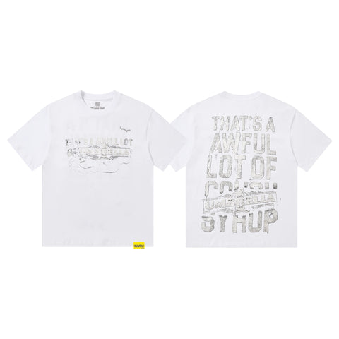 That's A Awful Lot Of Cough Syrup Umbrella Graphic T-Shirt - White