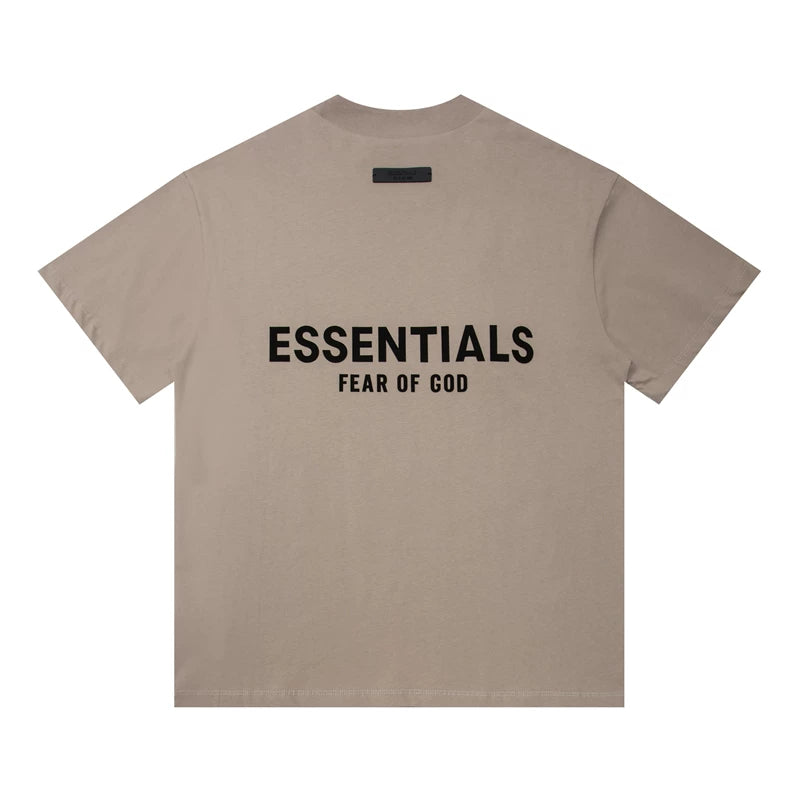 FEAR OF GOD ESSENTIALS Front Back Letter Print Unisex Short Sleeve T‑Shirt