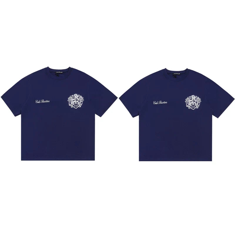Cole Buxton Navy Crest Logo T-Shirt