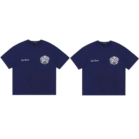 Cole Buxton Navy Crest Logo T-Shirt