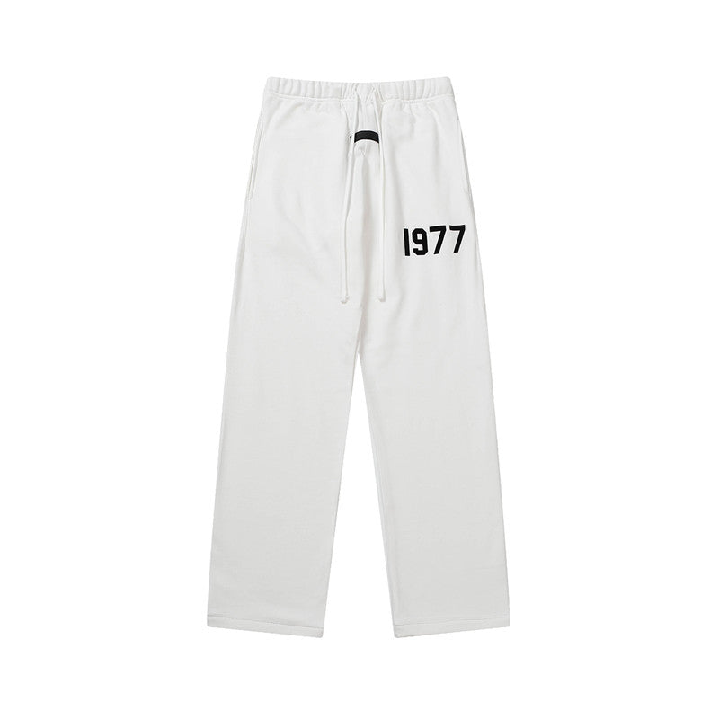 FEAR OF GOD FOG ESSENTIALS Flocked 1977 Straight‑Leg Sweatpants Men