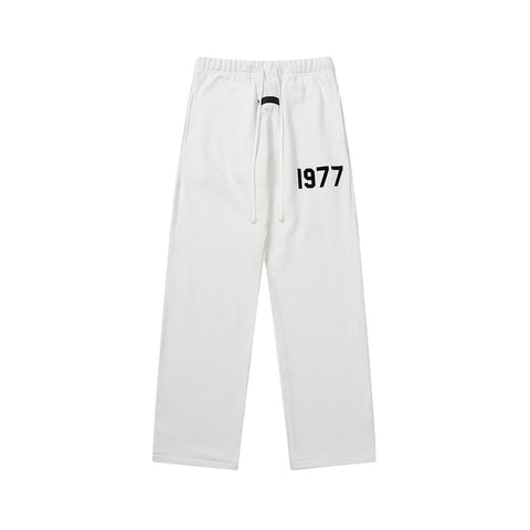FEAR OF GOD FOG ESSENTIALS Flocked 1977 Straight‑Leg Sweatpants Men