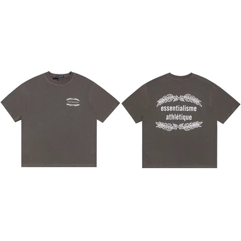 Cole Buxton Charcoal Laurel Wreath Graphic T-Shirt