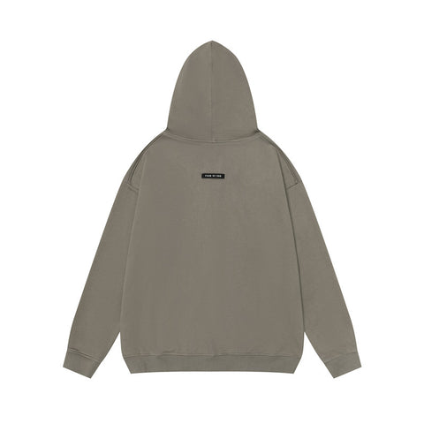 FEAR OF GOD FOG ESSENTIALS Solid Color Zip‑Up Hoodie Unisex