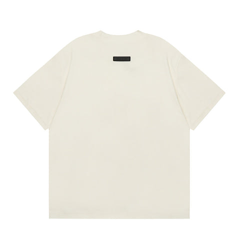 FEAR OF GOD ESSENTIALS Silicone Logo Short Sleeve T‑Shirt Unisex Loose Tee