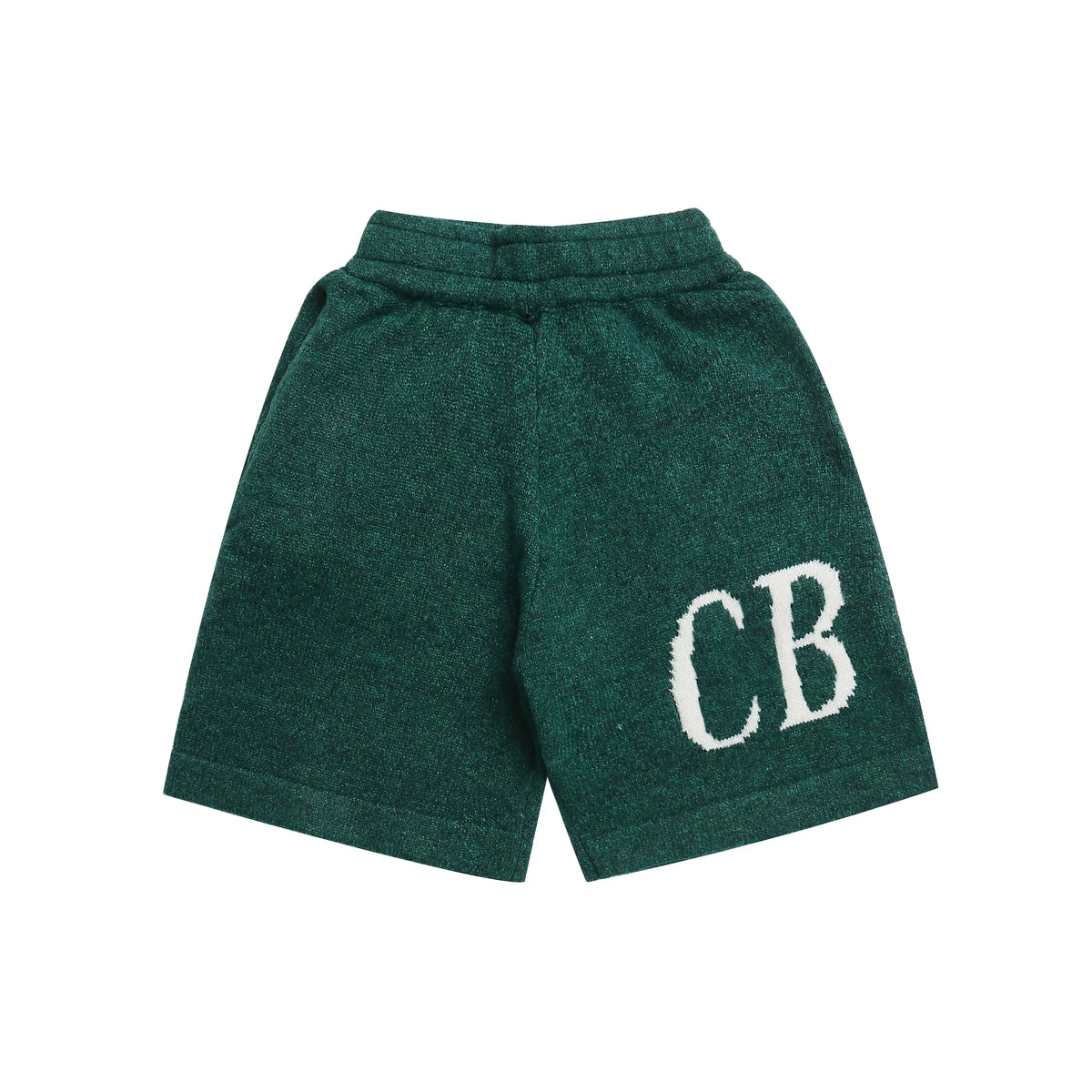 Cole Buxton Dark Green Side Italic CB Logo Shorts