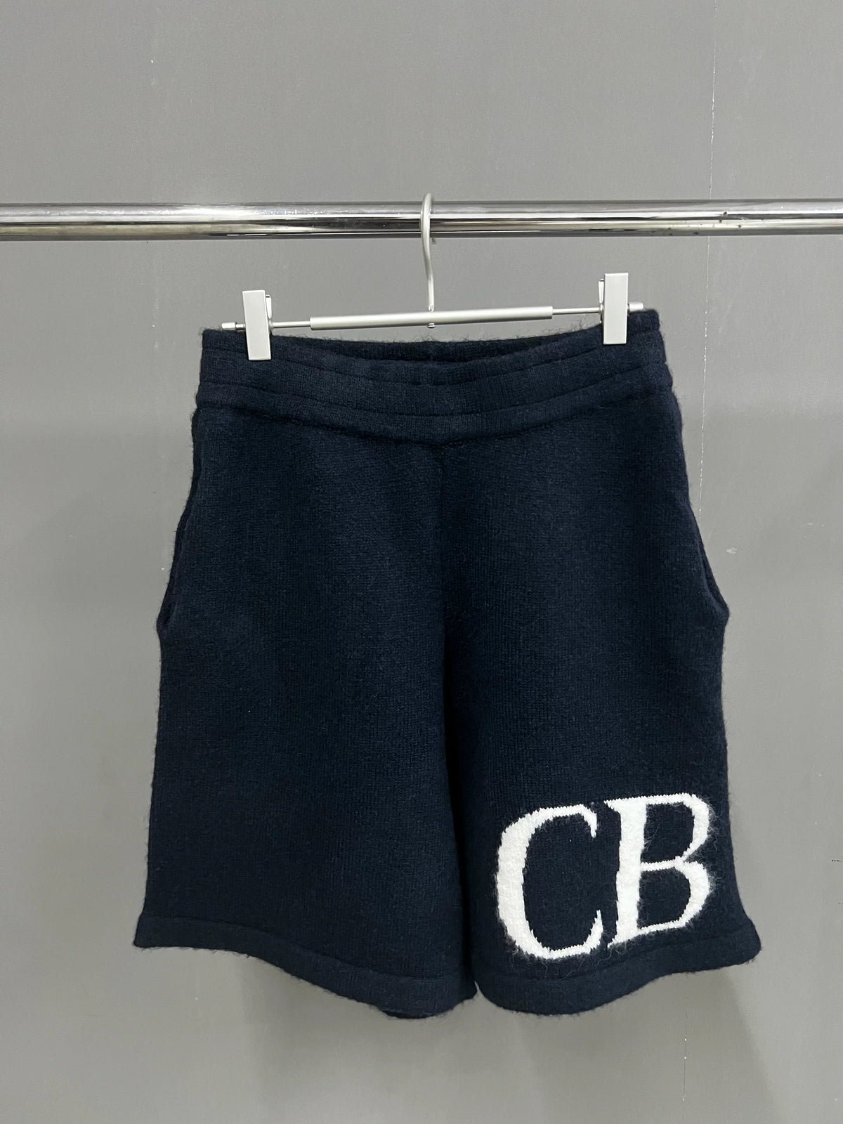 Cole Buxton Navy Side Italic CB Logo Shorts