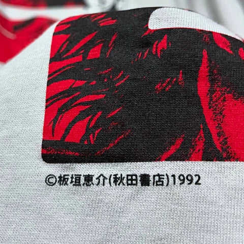 Itagaki Keisuke serialized manga Blade Teeth peripheral short sleeved T-shirt vintage vintage style small neckline pure cotton half sleeved trendy
