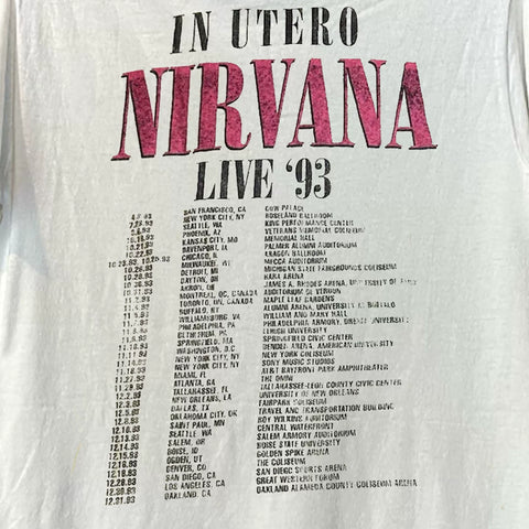 Nirvana band's inexperienced portrait print short sleeved T-shirt chic dark and cool style heavyweight cotton half sleeve trend