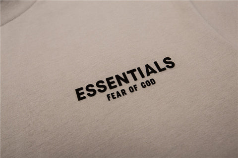 FEAR OF GOD ESSENTIALS Front Back Letter Print Unisex Short Sleeve T‑Shirt