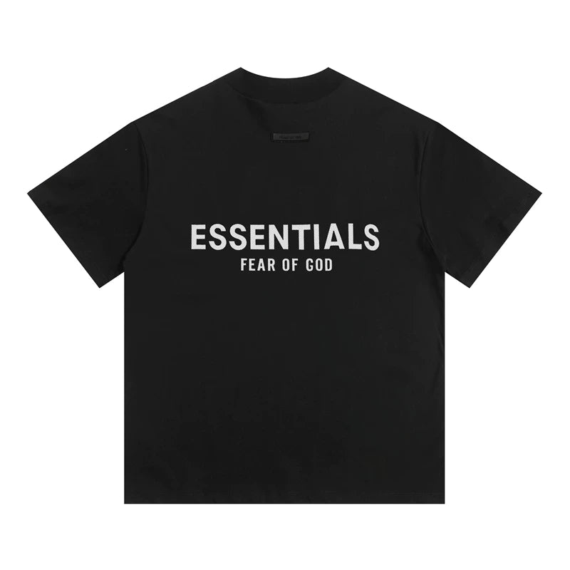 FEAR OF GOD ESSENTIALS Front Back Letter Print Unisex Short Sleeve T‑Shirt