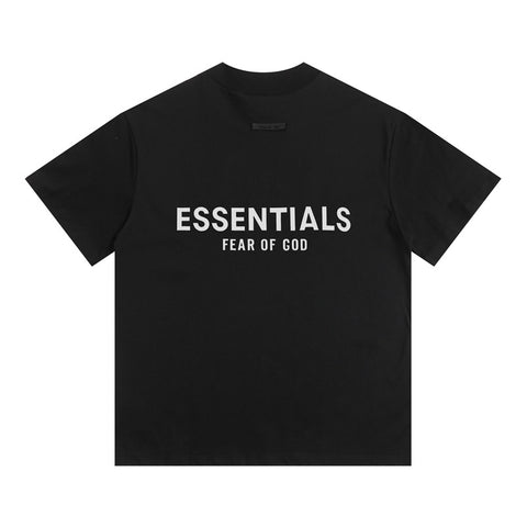 FEAR OF GOD ESSENTIALS Front Back Letter Print Unisex Short Sleeve T‑Shirt
