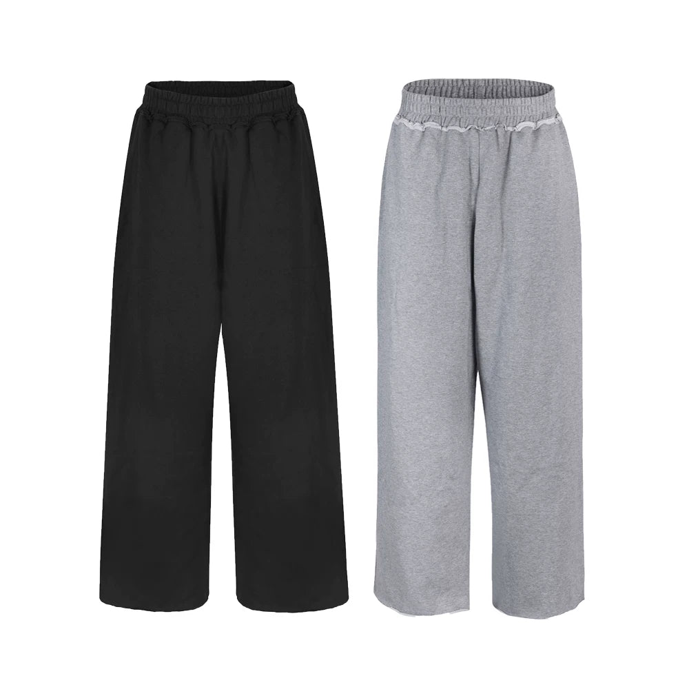 From THE STREET: Street Edge Casual Sanitary Pants for Men, Elastic Waist, Loose Baggy, Versatile Pants