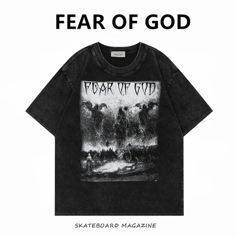 FEAR OF GOD FOG Vintage Washed Print Loose Unisex Tee