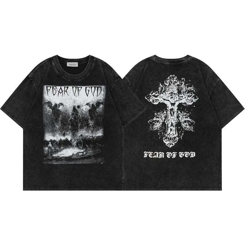 FEAR OF GOD FOG Vintage Washed Print Loose Unisex Tee