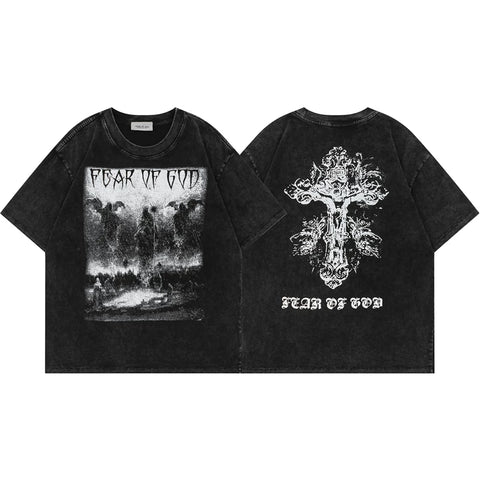 FEAR OF GOD FOG Vintage Washed Print Loose Unisex Tee