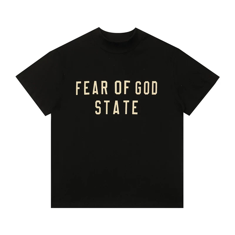 FEAR OF GOD ESSENTIALS American High‑Street Letter Print Loose Short Sleeve T‑Shirt