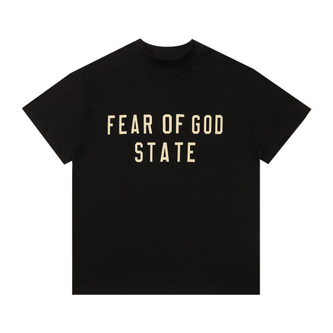 FEAR OF GOD ESSENTIALS American High‑Street Letter Print Loose Short Sleeve T‑Shirt