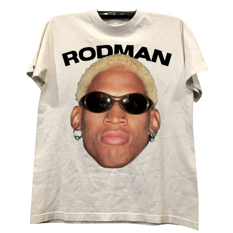 Rodman Fashion High Street Retro European and American Hiphop Small Collar Short sleeved Men's and Women's CEC Trendy Rascal Handsome Tee Shirt