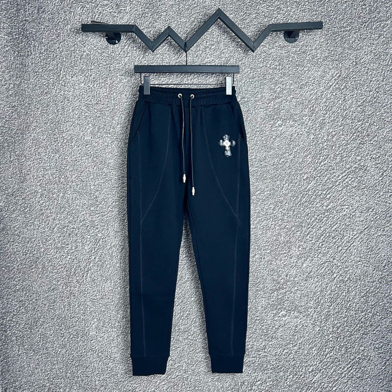 Chrome Hearts Seamed Cross Emblem Lounge Pants (Navy Blue)