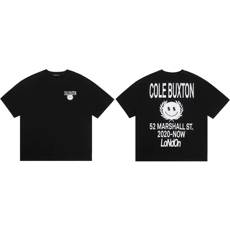 Cole Buxton Black Marshall St. Smiley Graphic T-Shirt