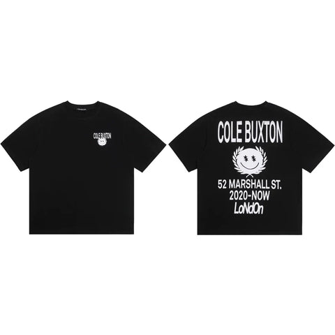 Cole Buxton Black Marshall St. Smiley Graphic T-Shirt