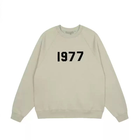 FEAR OF GOD FOG ESSENTIALS Flocked 1977 Loose Crew Neck Sweatshirt Unisex