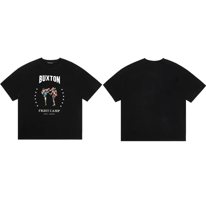 Cole Buxton Black Fight Camp Boxer Graphic T-Shirt