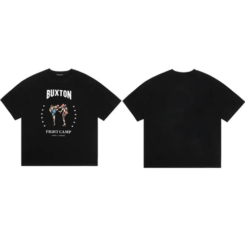 Cole Buxton Black Fight Camp Boxer Graphic T-Shirt