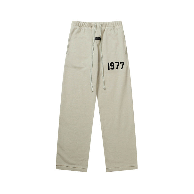 FEAR OF GOD FOG ESSENTIALS Flocked 1977 Straight‑Leg Sweatpants Men