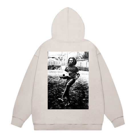 FEAR OF GOD FOG ESSENTIALS Three‑Stripes Print Loose Unisex Couple Hoodie