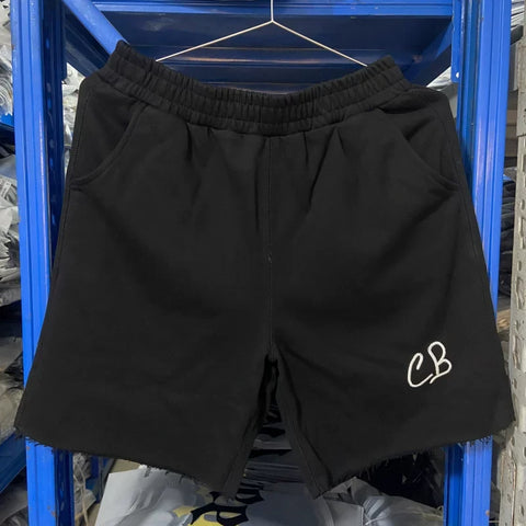 Cole Buxton Black Side Italic CB Logo Shorts