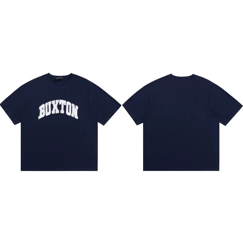 Cole Buxton Navy Arched Buxton Varsity Logo T-Shirt