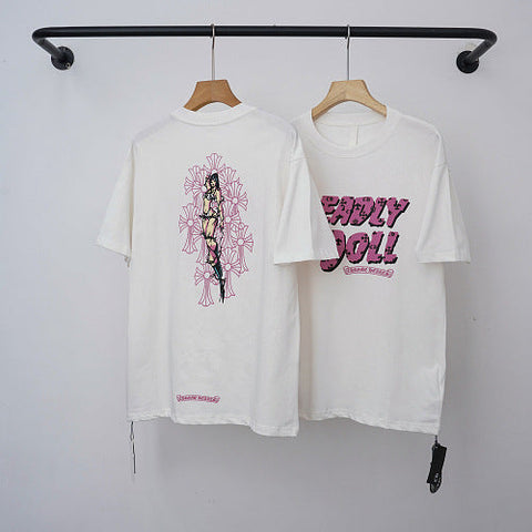 Chrome Hearts "DEADLY DOLL" Graphic Short Sleeve T-Shirt (White)