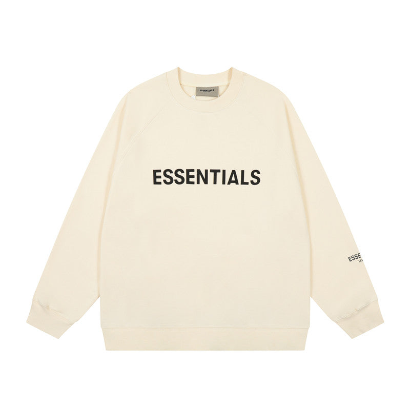 FEAR OF GOD FOG ESSENTIALS Letter Print Loose Crew Neck Sweatshirt Unisex