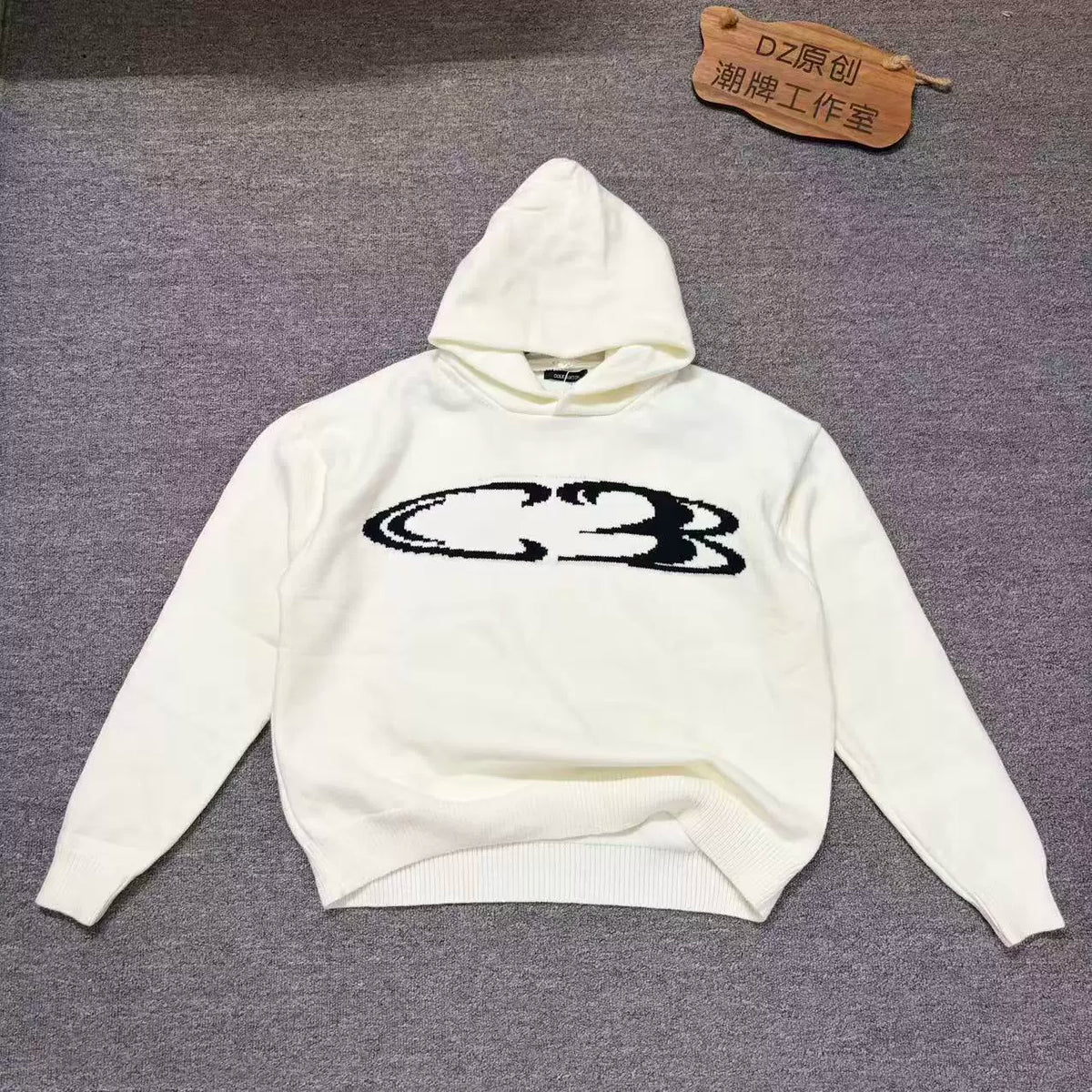 Cole Buxton Off-White Oval Deconstructed CB Hoodie