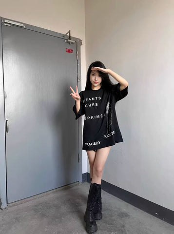 ERD melancholy rich second-generation letter slogan children's short sleeved 320g heavyweight pure cotton niche cleanfit half sleeved T-shirt