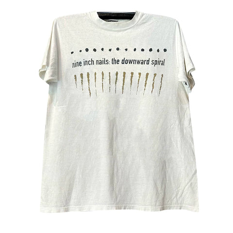 Nine Inch Nails Rock Band Hiphop Hip Hop Small Collar Men's and Women's Short sleeved Cotton T-shirt