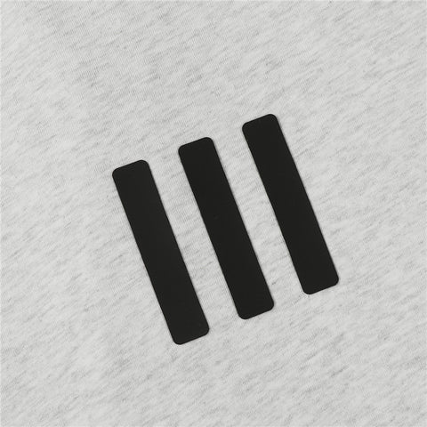 FEAR OF GOD ESSENTIALS 3‑Stripes Silicone Logo Unisex Loose Short Sleeve T‑Shirt