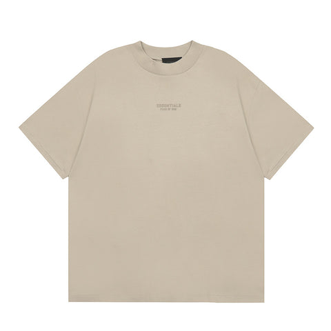 FEAR OF GOD ESSENTIALS Silicone Logo Short Sleeve T‑Shirt Unisex Loose Tee
