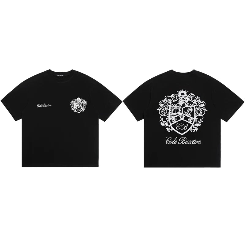 Cole Buxton Black Vintage Crest Shield T-Shirt