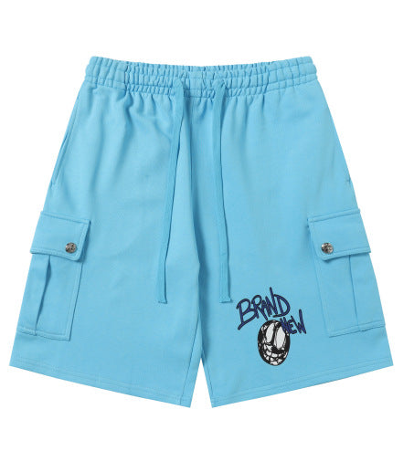Chrome Hearts Light Blue Cargo Graphic Sweatshorts