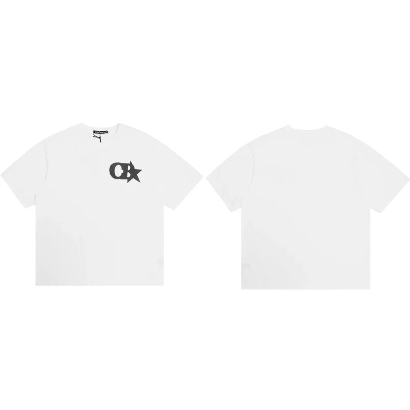 Cole Buxton White CB Star Graphic Logo T-Shirt
